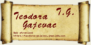 Teodora Gajevac vizit kartica